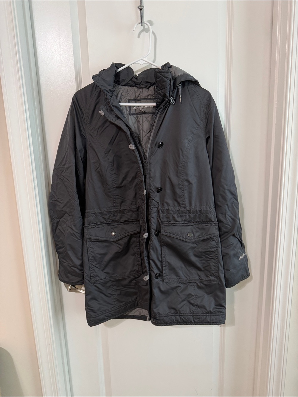 Eddie Bauer grey Hooded Field Jacket